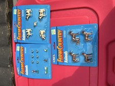 Lot Of 3 Ertl Farm Country Animal Set Packs Cows Horses And Pigs Miniatures NIP