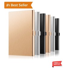 6 Pcs Metal Business Card Holder Aluminum Business Card Case Flip Cover Slim ...