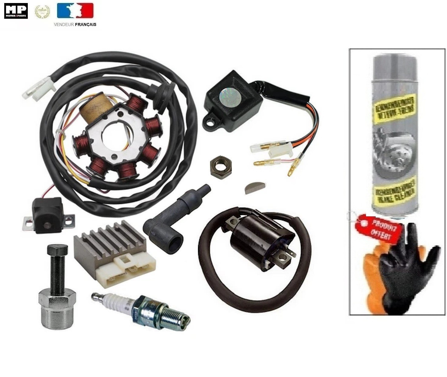 Pack réfection allumage complet Minarelli à étincelle stable pour Yamaha Aerox