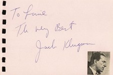 JACK KLUGMAN - AUTOGRAPH NOTE SIGNED CO-SIGNED BY: DELLA REESE