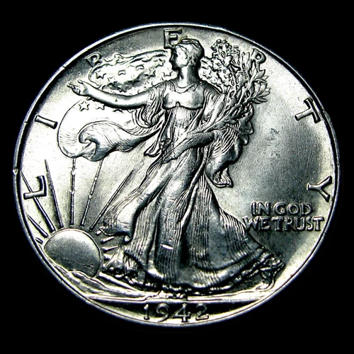 1942 Walking Liberty Half Silver ---- Gem BU+ Stunning Condition Coin ---- #760I