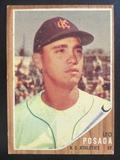 Leo Posada 1962 Topps Baseball Kansas City Athletics #168 SURFACE ISSUES