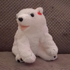 Steiff Polar Bear Small White Plush Stuffed Animal Toy Retired TY Beanie Baby