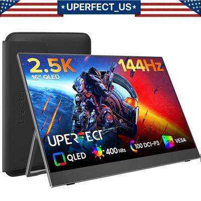 UPERFECT Portable Gaming Monitor 144Hz 2K, 16  100% DCI-P3 QLED Portable Monitor