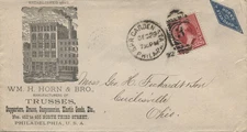 Advertising Cover Philadelphia PA Horn & Bro Trusses Factory Bldg 1892