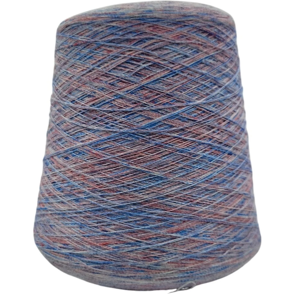 Vintage 1980s Multicolor Variegated Weaving Knitting Cone Yarn - Image 3 of 4