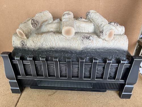 ChimneyFree Huron Birch Log Set Fireplace W/ Infrared Heater NO REMOTE
