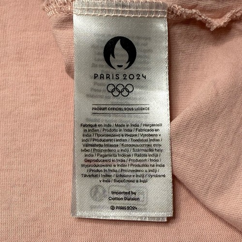 OFFICIALLY LICENSED Paris 2024 Olympics Logo Pink Cotton Tee TShirt Ladies XL - Picture 7 of 10
