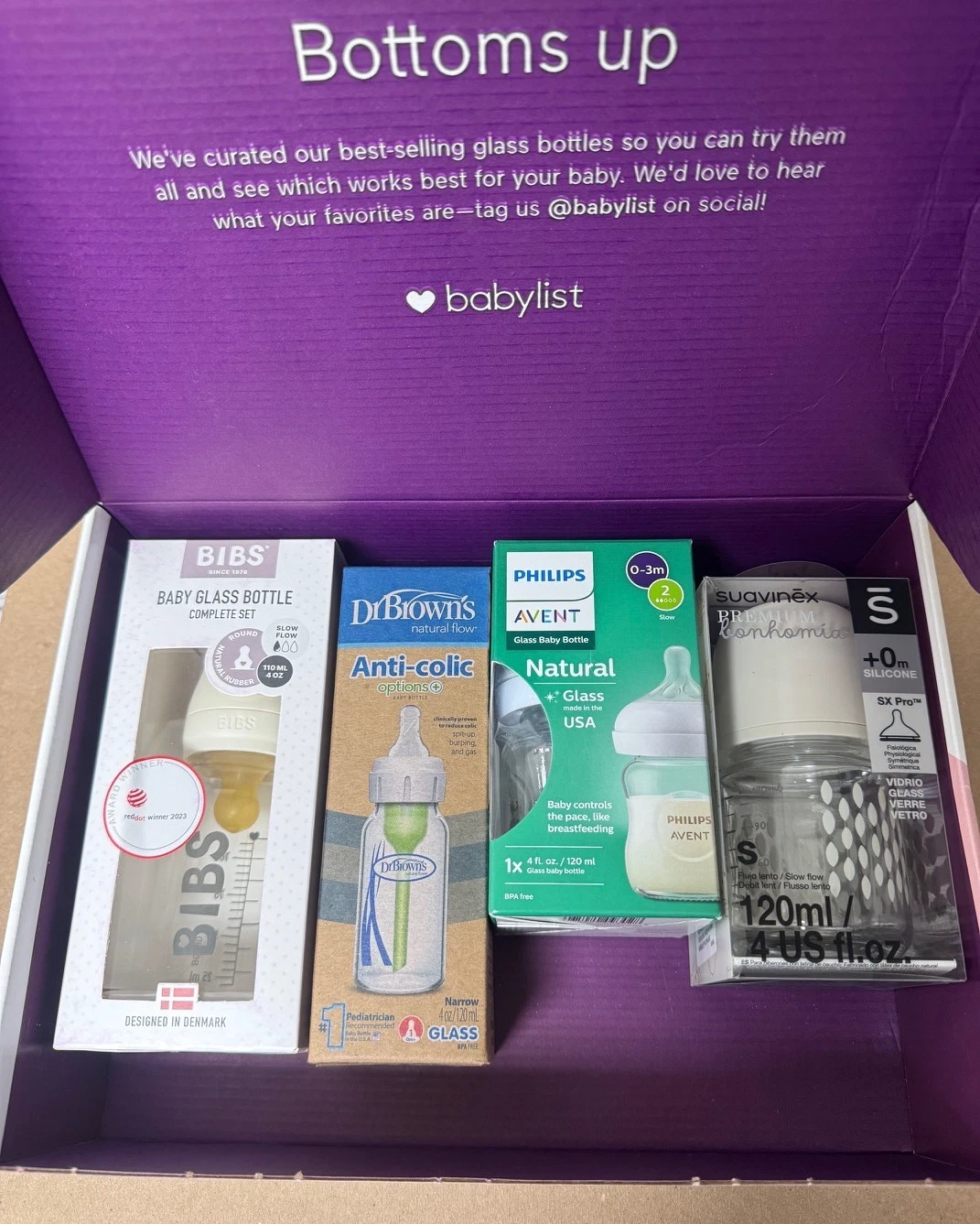 Babylist Glass Bottle Gift Box Philips, Dr. Brown's, Suavinex, BIBS
Opens in a new window or tab