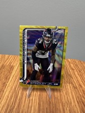 2025 Topps Chrome #116 Derek Stingley Jr. Yellow Wave Refractor /275 Houston