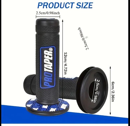 MANOPOLE PRO TAPER 1 PAIO IMPUGNATURA MOTO CROSS ENDURO MINI BIKE BLU - Foto 2 di 4