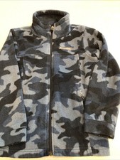 Columbia Fleece Youth Navy Blue Camouflage Print Sz S