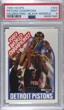 1989-90 NBA Hoops 1989 World Champions! Detroit Pistons #353 PSA 9 MINT 8d2