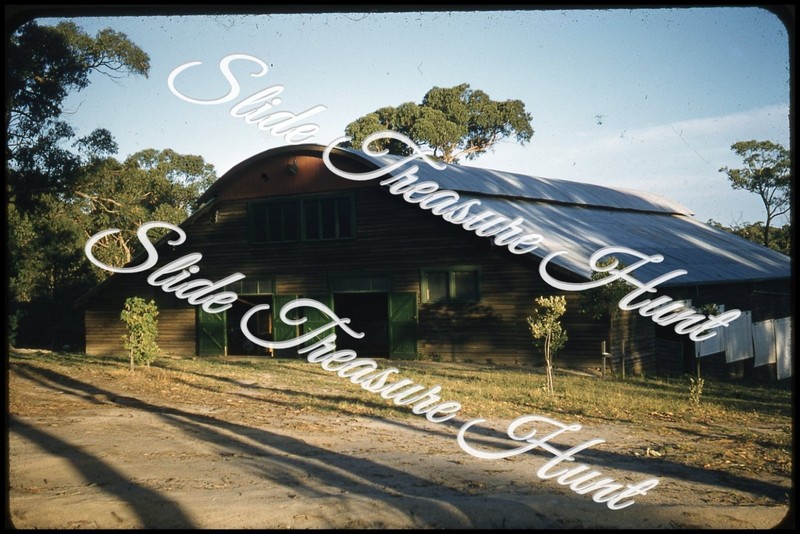 Australia Belgrave Heights Church Barn 35mm Slide 1950s Red Border Kodachrome