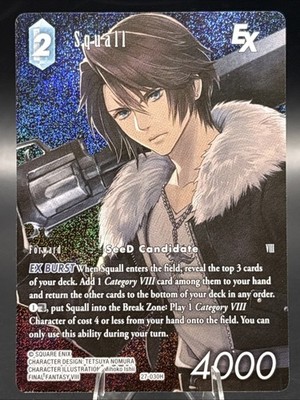 Final Fantasy Tcg - Squall EX - 27-030H - Journey Of Discovery - Full Art
