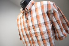 Carhartt Button Up Work Shirt Rugged Relaxed Short Sleeve Plaid Mens Size XL