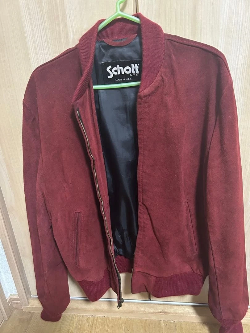 Schott バーガンディ スエード ボンバージャケット SCHOTT Red Coats, Jackets & Vests for Men for Sale | Shop New