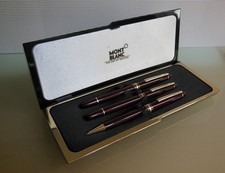 Montblanc Meisterstück Füllhalter Rollerball Bleistift  Set, bordeaux-rot - Box