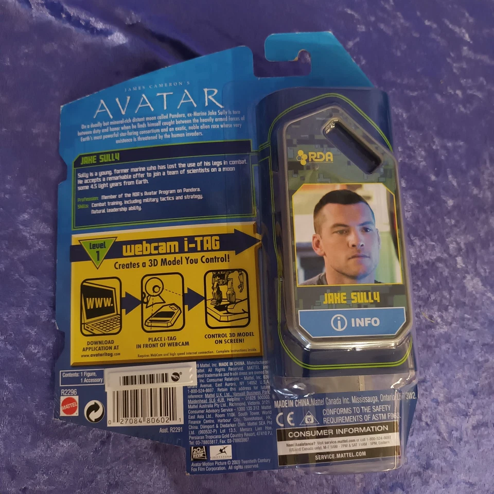 Mattel James Cameron's Avatar MOC 2009 Jack Sully in Wheelchair - Image 3 of 3