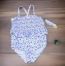Cat Jack Girl's Purple Teal Swimsuit Size 5T