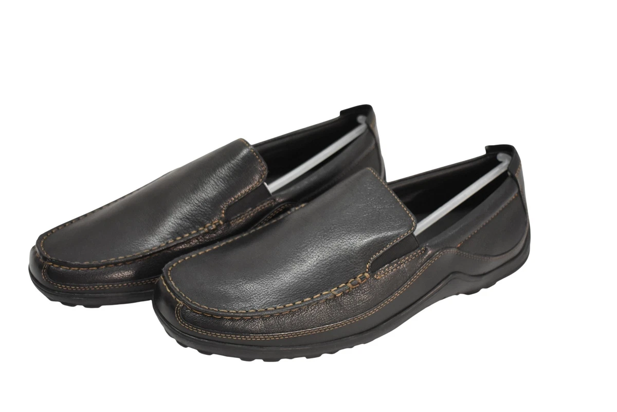 Cole Haan Grand.OS Venetian Men Size 11.5M Genuine Smooth Black Leather Loafers COLE HAAN Men main image 4