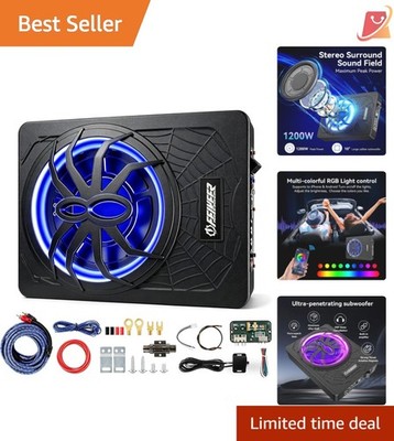 10 Inch Car Subwoofer Powered Deep Bass with LED Lighting for Enhanced Audio
