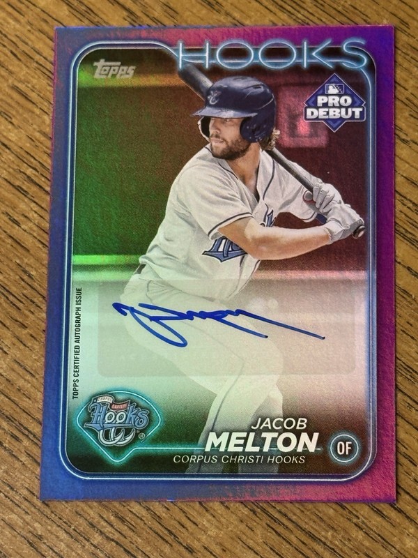 Jacob Melton 2024 Topps Pro Debut Purple Foil Auto Autograph #175/299 #PD-30