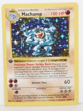 Machamp #8/102 1st Edition Shadowless Vintage Original Base Set Pokemon Card