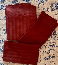 3pc Set Charter Club 100 PIMA COTTON King Flat  King  Std Pillowcase MAROON