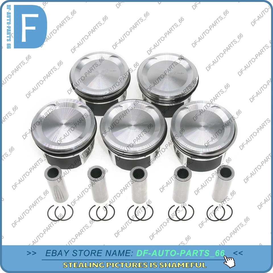 Juego de 5 anillos de pistón STD PARA Volvo C30 C70 XC90 S40 S60 S80 2,5 L5 T5 B5254T Foto 4 de 4