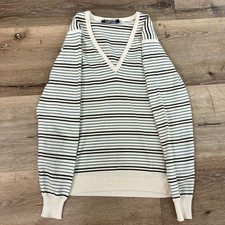 GIVENCHY Sport 80  s Vintage V Neck Sweater Pre-owned  Size 38  White