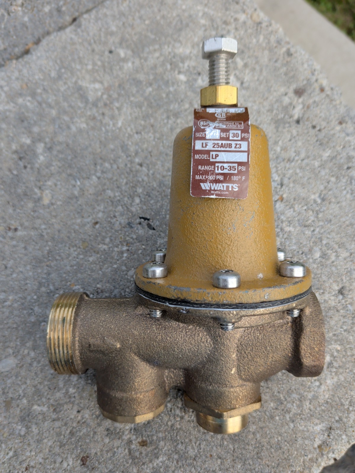 Watts LF25AUB-LP-Z3 3/4 Low Pressure PRV 10-35 PSI