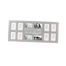 12-Opening 36" X 15.5" Blessed Wall Hanging Picture Natural Blessed Collage