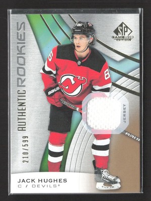 2020 Upper Deck SP Game Used Hockey Jack Hughes #200 210/599 Jersey