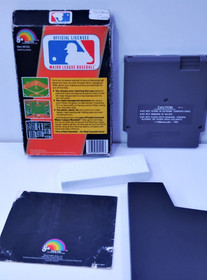 NES Major League Baseball Game with Box Manual Cover Nintendo CIB Complete