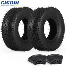 GICOOL 2Pk 13x5.00-6 Lawn Mower Tire & Inner Tube Set, TR-13 Straight Valve Stem