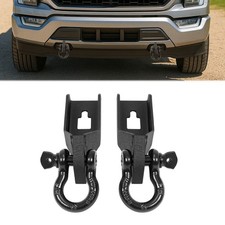 Front Pair 2 Tow Hook Shackle Mount Kit And D-ring For Ford F150 2009-2023 Front Pair 2 Tow Hook Shackle Mount Kit And D-ring For Ford F150 2009-2023