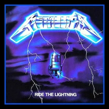 4" Metallica Ride the Lightning vinyl sticker. Heavy Metal, Thrash, speed metal