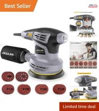 Lightweight 5-Inch Random Orbital Sander - 6 Variable Speeds & Dust Bag Included