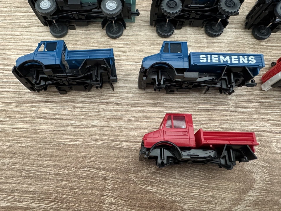 10 WIKING 1:87 Unimog Parzialmente Mancanti La Assi E Tubi Scarico Buono Stato - Immagine 3 di 4