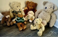 VINTAGE Boyds Russ Ganz TY 1980s 1990s Lot Of 7 Stuffed Animals Bears Monkey