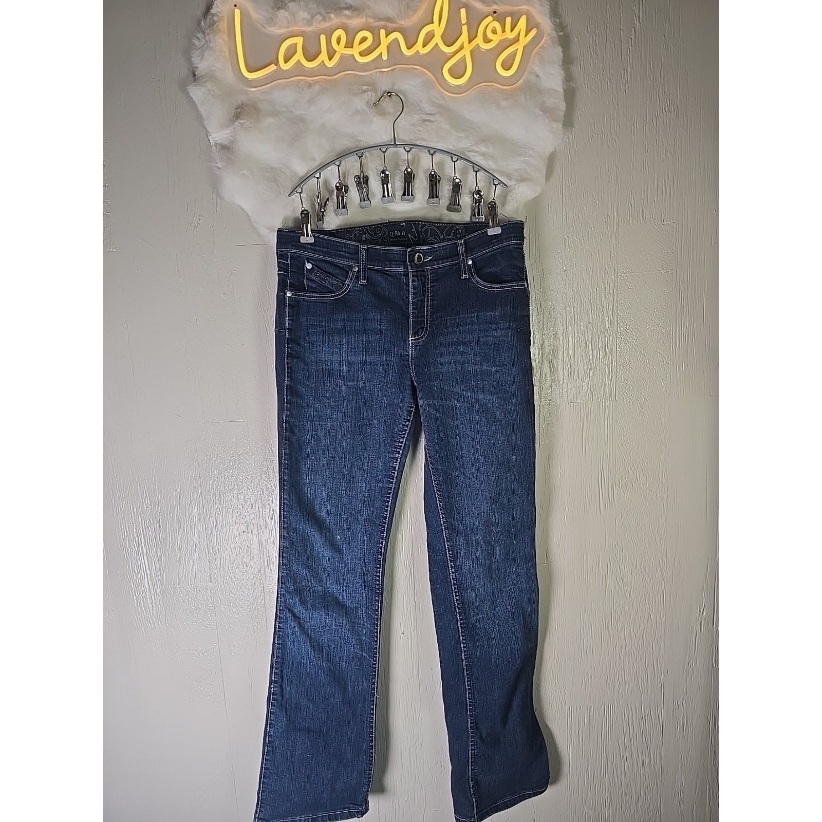 Women's Size 9/10 X 34 (32x32) No Gap Waistband Mid Rise