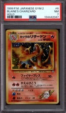 1999 POCKET MONSTERS JAPANESE GYM 2 #6 BLAINE'S CHARIZARD HOLO PSA 7
