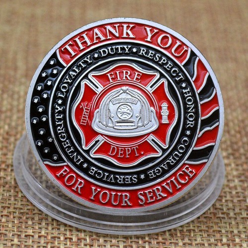 Moneda 10 PIEZAS Dios los bendiga bomberos gracias por su servicio desafío - Imagen 6 de 12