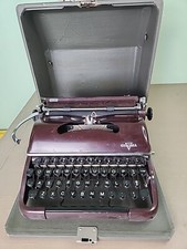 Groma Maroon Typewriter Hard Shell Locking Case No Key Portable thumbnail