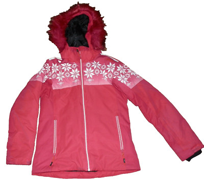 CMP Red 100% Polyester Zipped Hooded Ski Jacket   Size 152