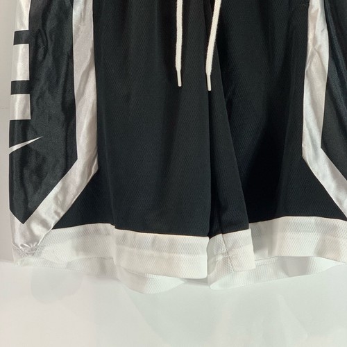 NIKE Men's Black/White Dri-Fit Drawstring Pull-On Elite Basketball Shorts SZ S - Picture 8 of 14