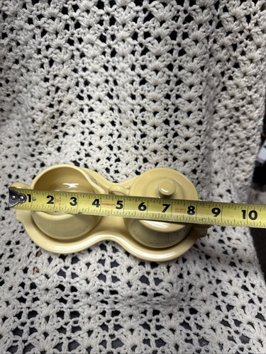 Fiesta Fiestaware Yellow Cream and Sugar Set 10" Tray USA Made Great Condition - Picture 9 of 11