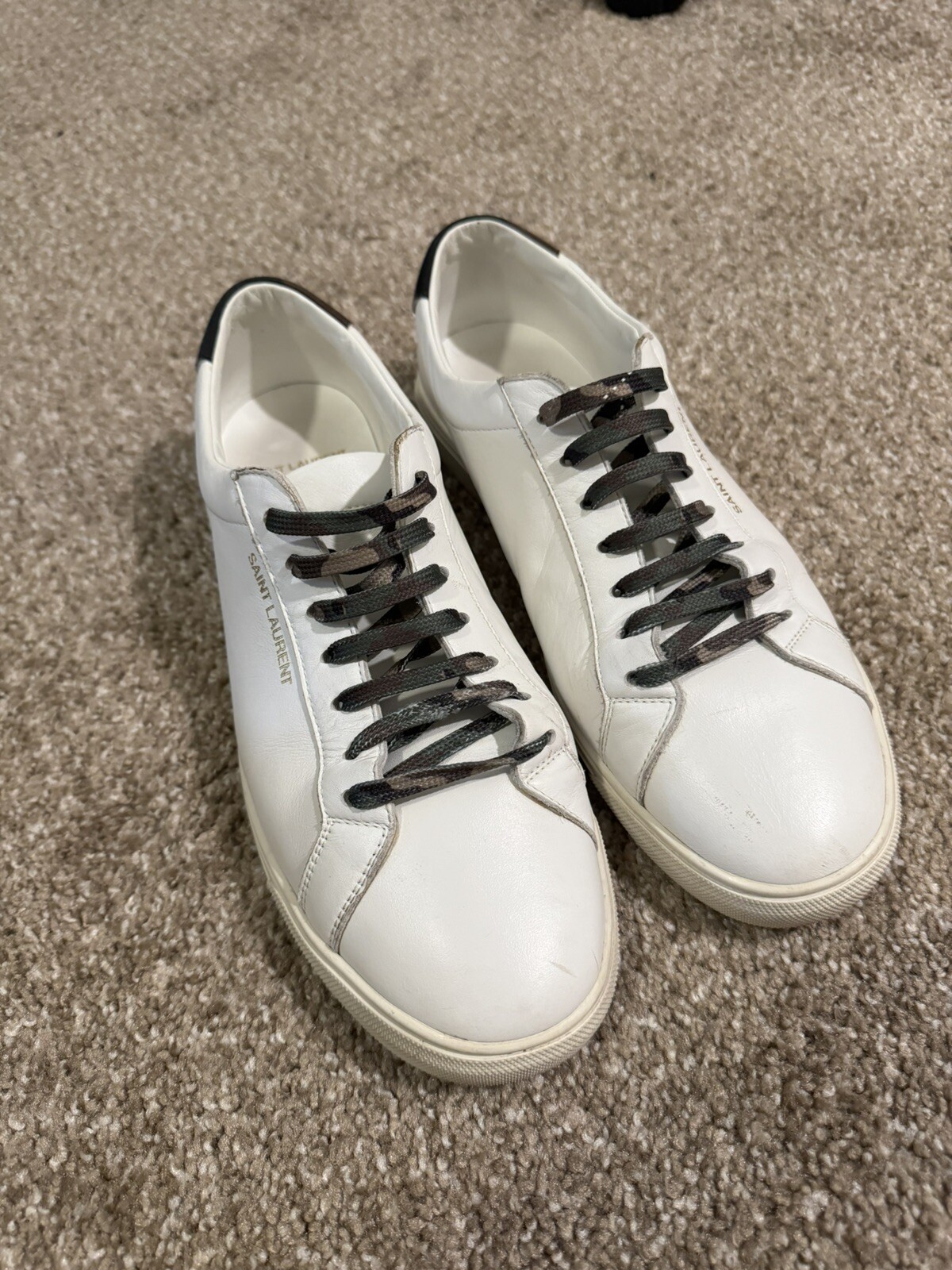 Sneakers basse Saint Laurent mimetiche Andy in pelle taglia US10 EU42