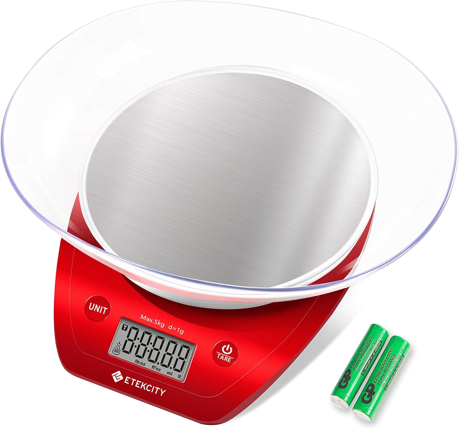 Food Kitchen Scale, Digital Weight Grams and Oz for Cooking, Baking, Meal Prep,-image